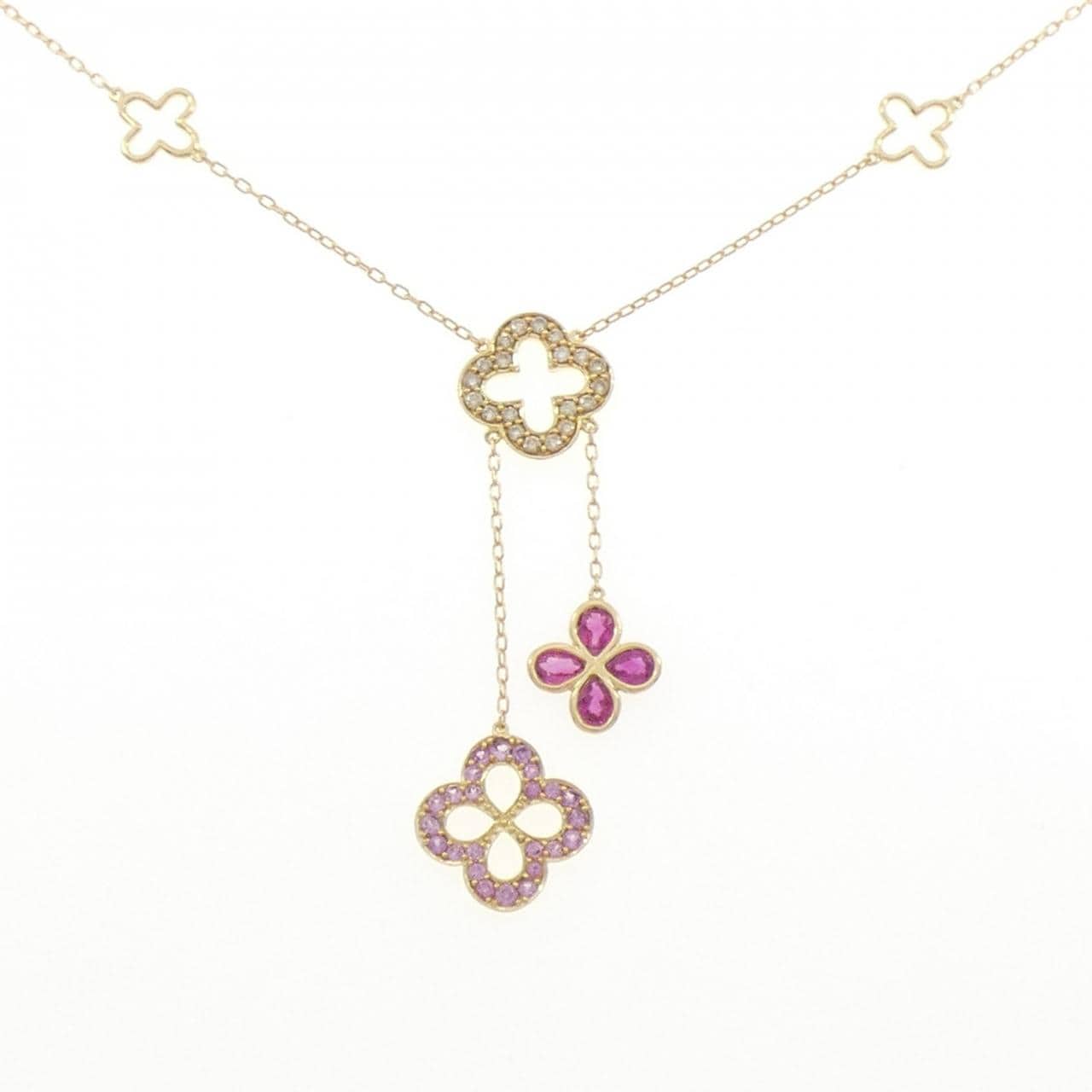 K18YG カラーストーン ネックレス