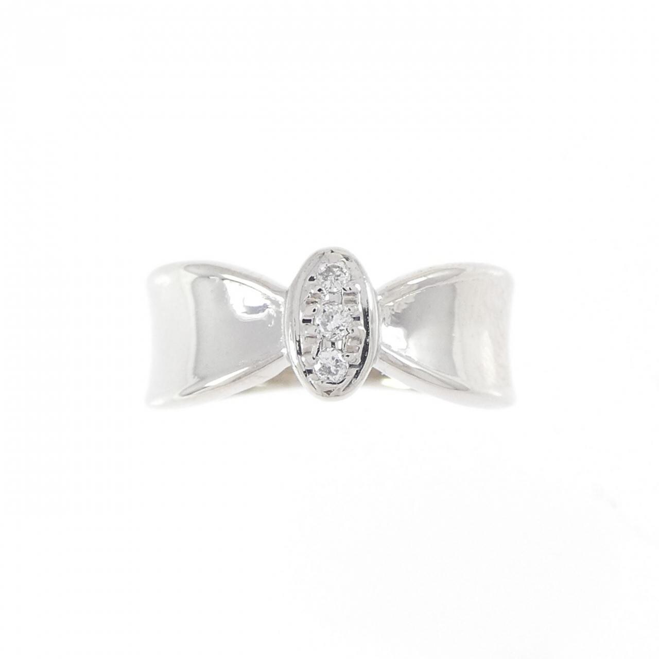 PT900 ダイヤモンド ピンキーリング 0.03CT