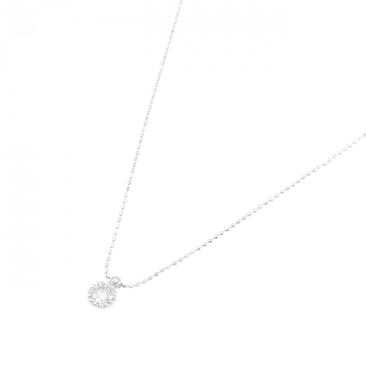 K18WG ダイヤモンド ネックレス 0.21CT