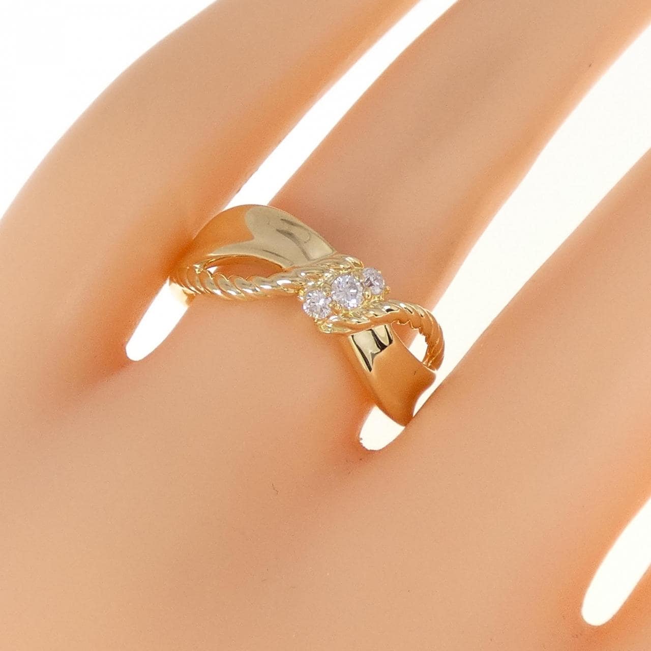 K18YG ダイヤモンド リング 0.12CT
