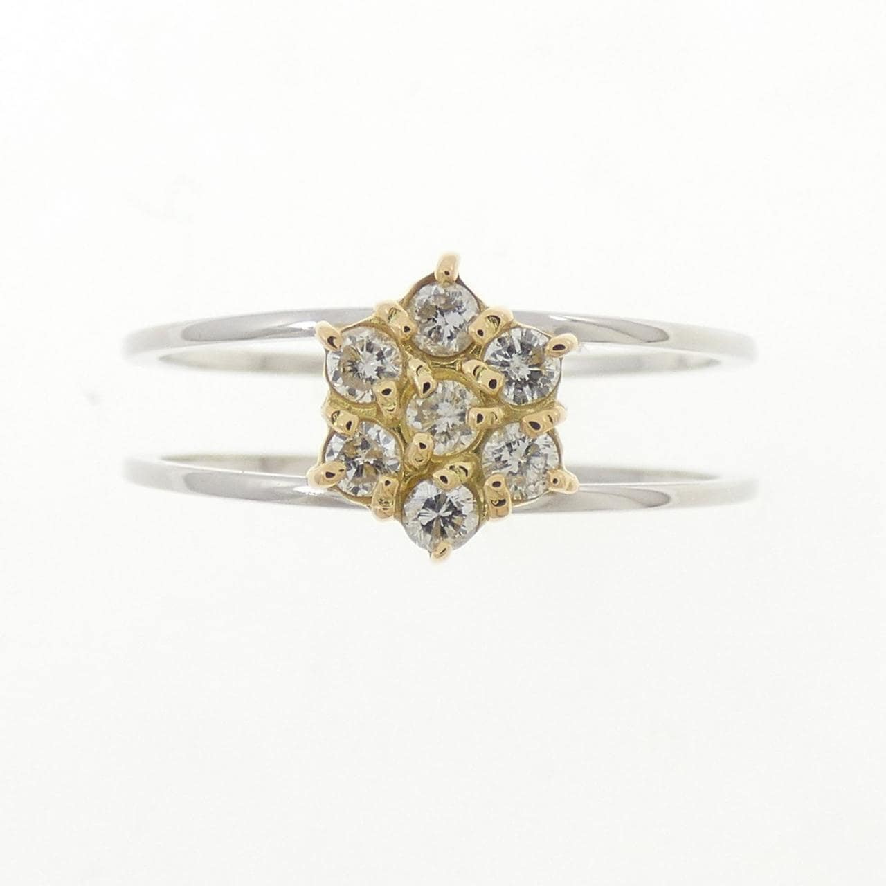 PT900/K18YG ダイヤモンド リング 0.18CT