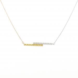 K18YG/K18WG ダイヤモンド ネックレス 0.15CT