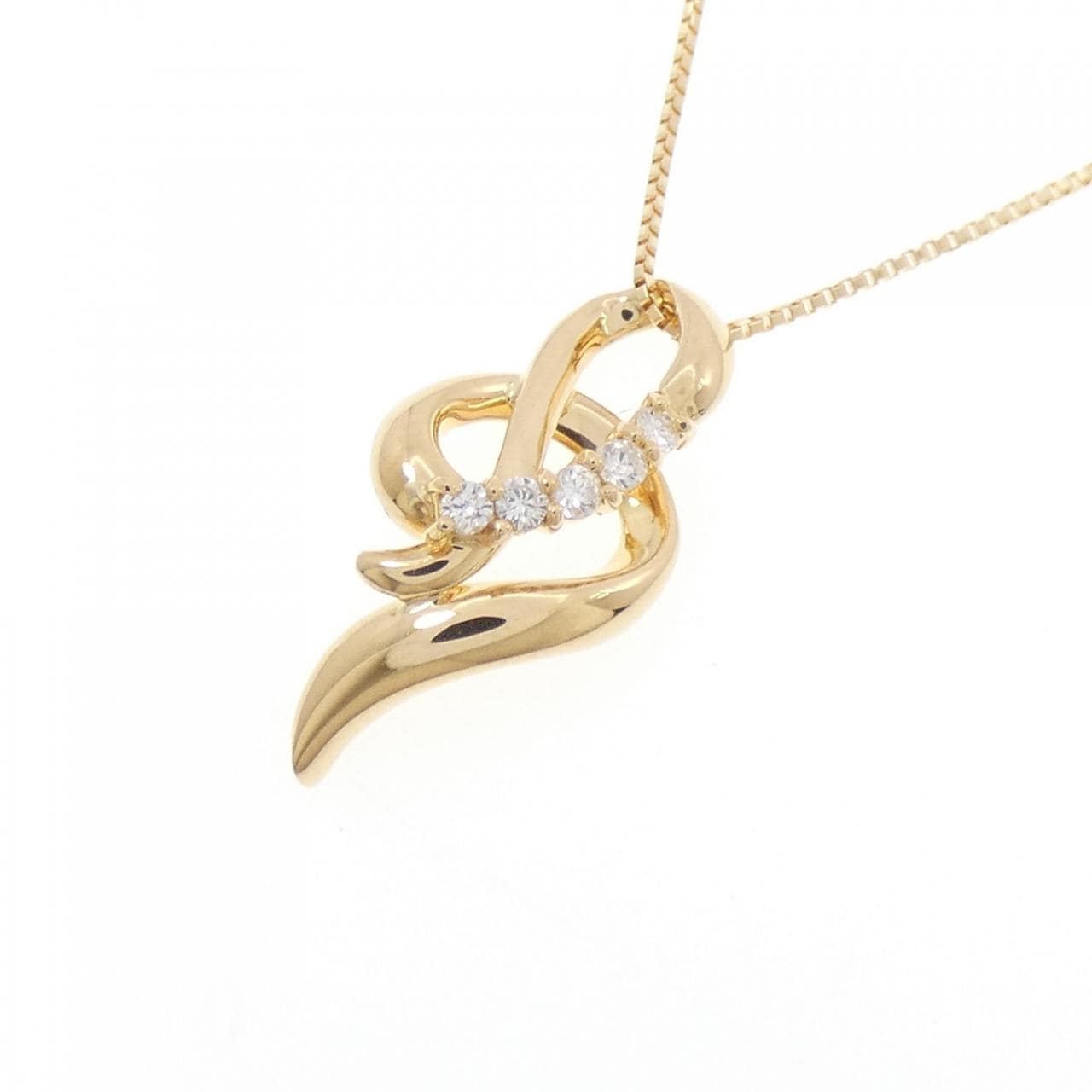 K18YG ダイヤモンド ネックレス 0.06CT
