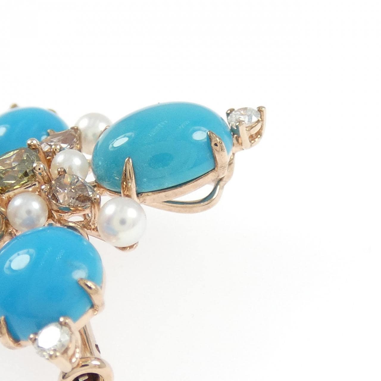 750PG カラーストーン ブローチ