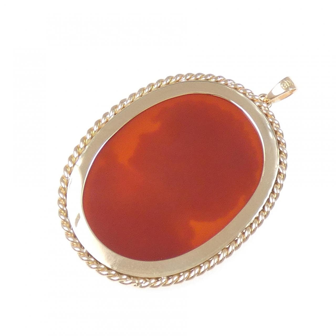 K18PG メノウカメオ ペンダント