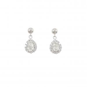 PT900 ダイヤモンド ピアス 1.02CT
