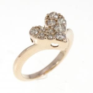K18PGハート  ダイヤモンド リング 0.30CT