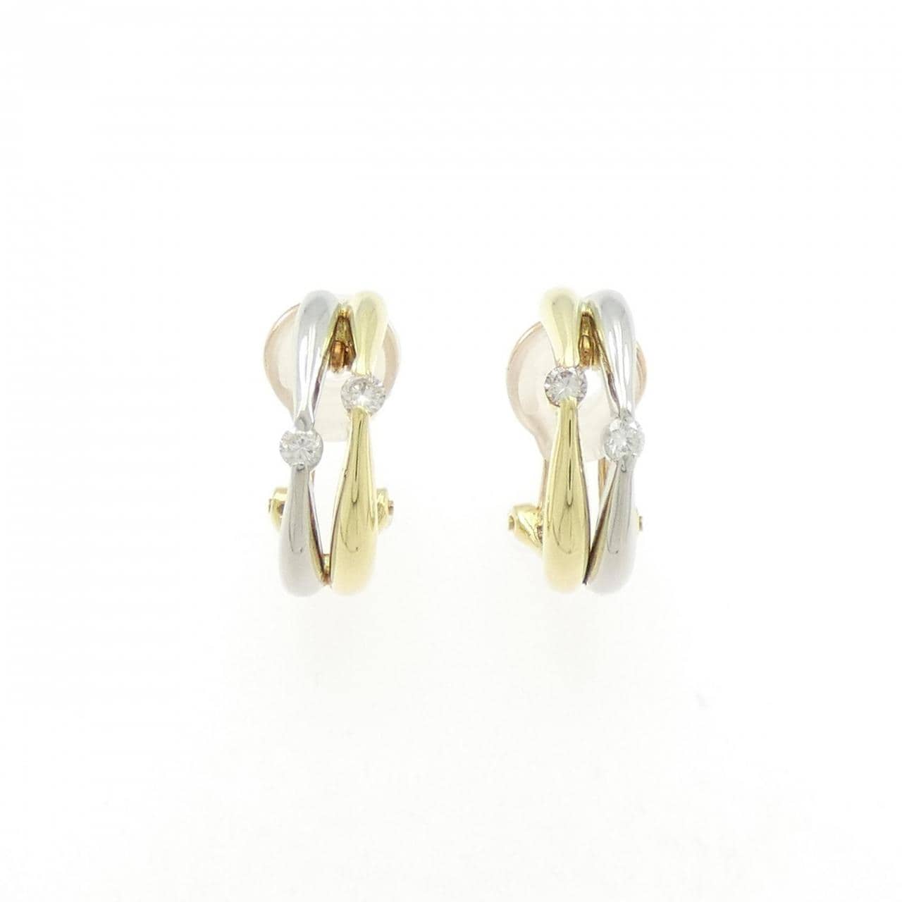 K18YG/PT900 ダイヤモンド ピアス/イヤリング 0.20CT