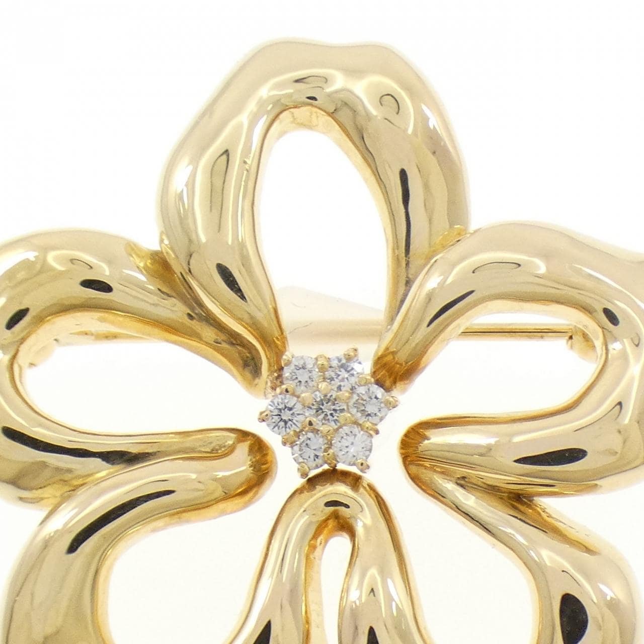 ギンザ タナカ ダイヤモンド ブローチ 0.14CT