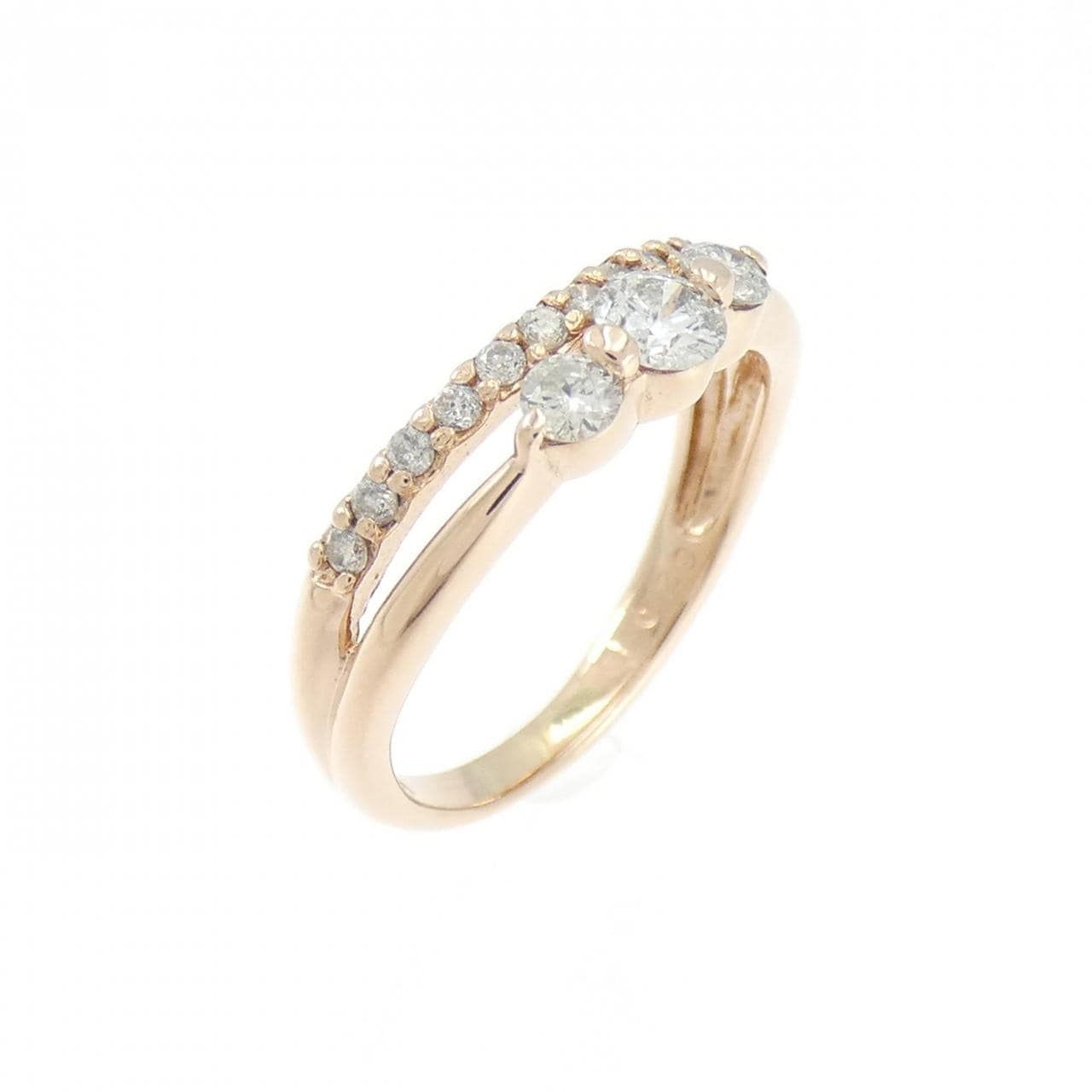 K14PG ダイヤモンド ピンキーリング 0.29CT