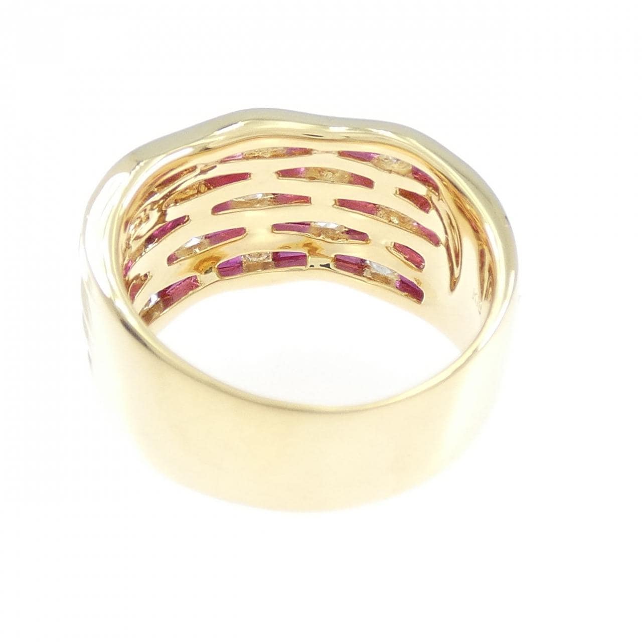 K18YG ルビー リング 1.97CT