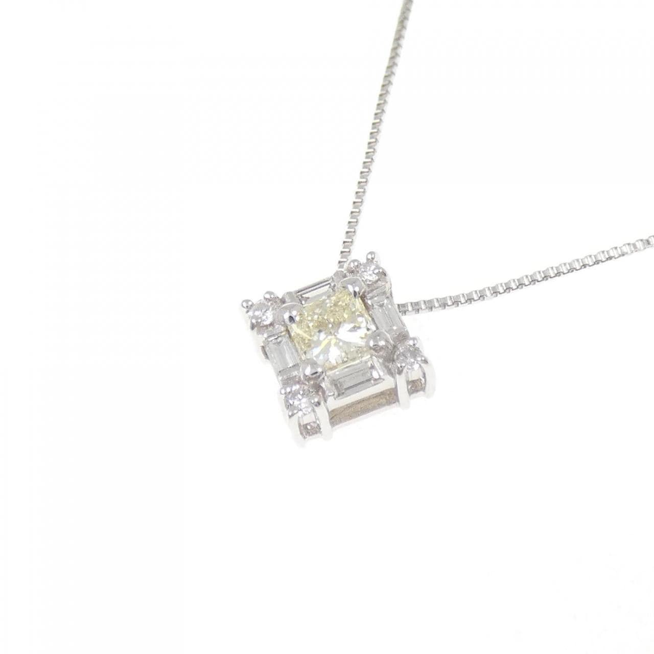 K18WG ダイヤモンド ネックレス 0.26CT