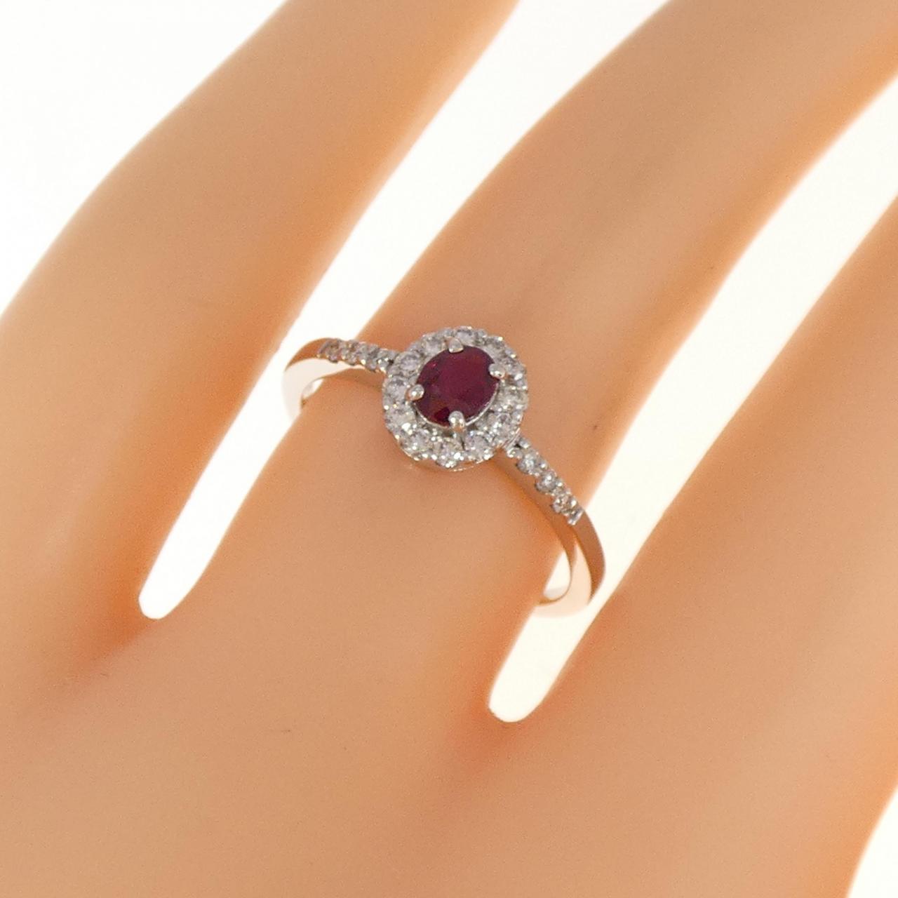 【新品】PT ルビー リング 0.31CT