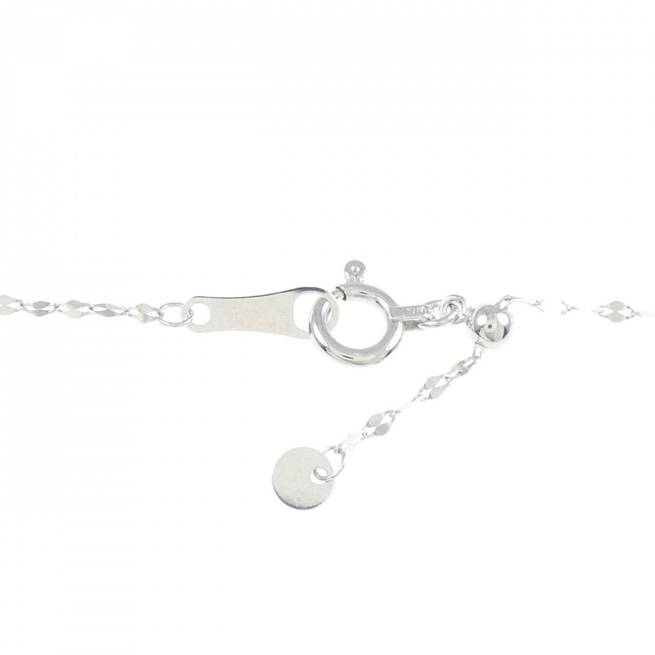 【新品】K18WG ダイヤモンド ネックレス 0.02CT