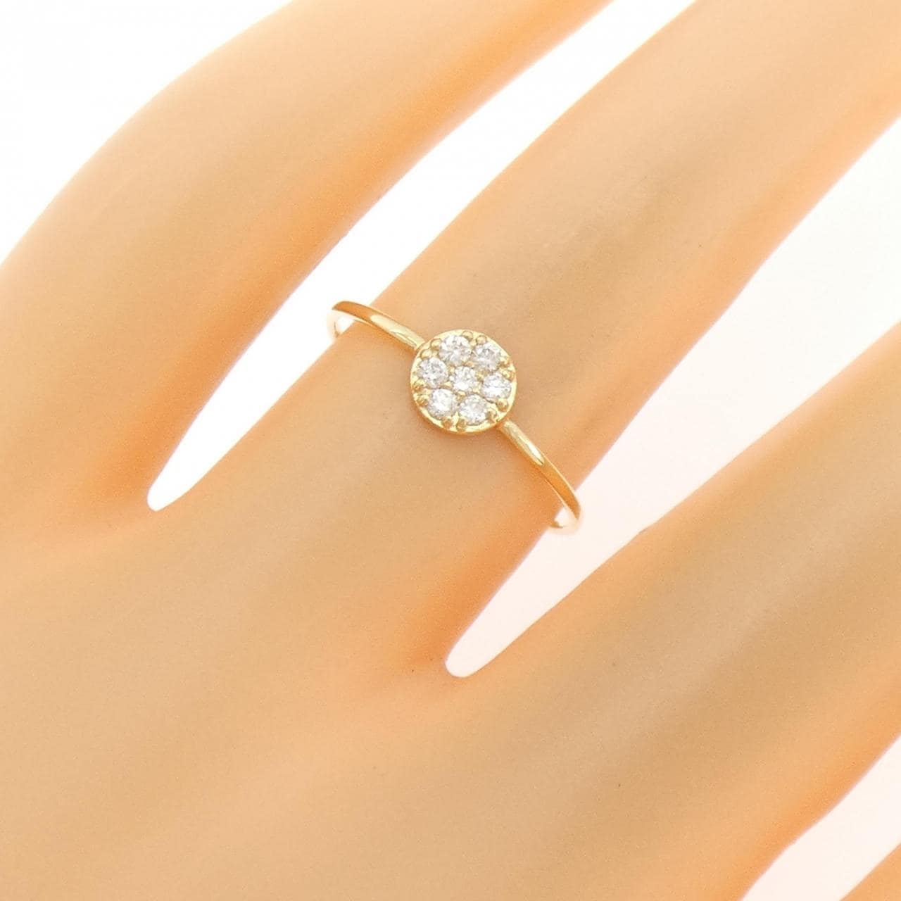 【リメイク】K18YG ダイヤモンド リング 0.10CT