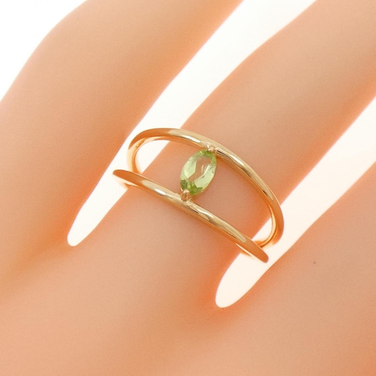 【新品】K18YG ペリドット リング