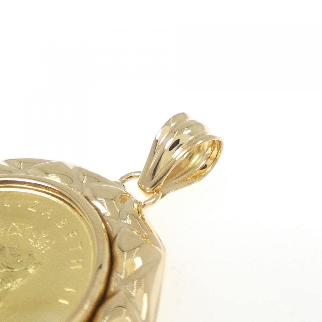 K18YG(枠) コイン ペンダント