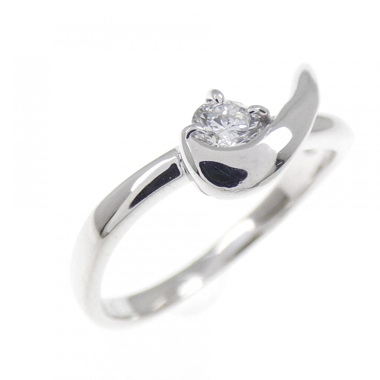 K18WG ダイヤモンド ピンキー リング 0.104CT