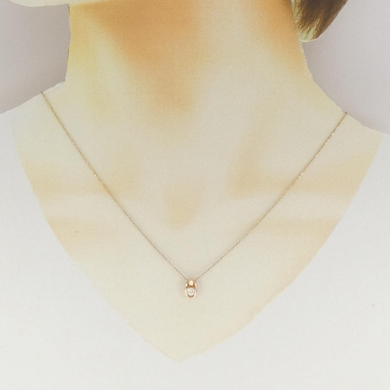 K18PG ダイヤモンド ネックレス 0.19CT