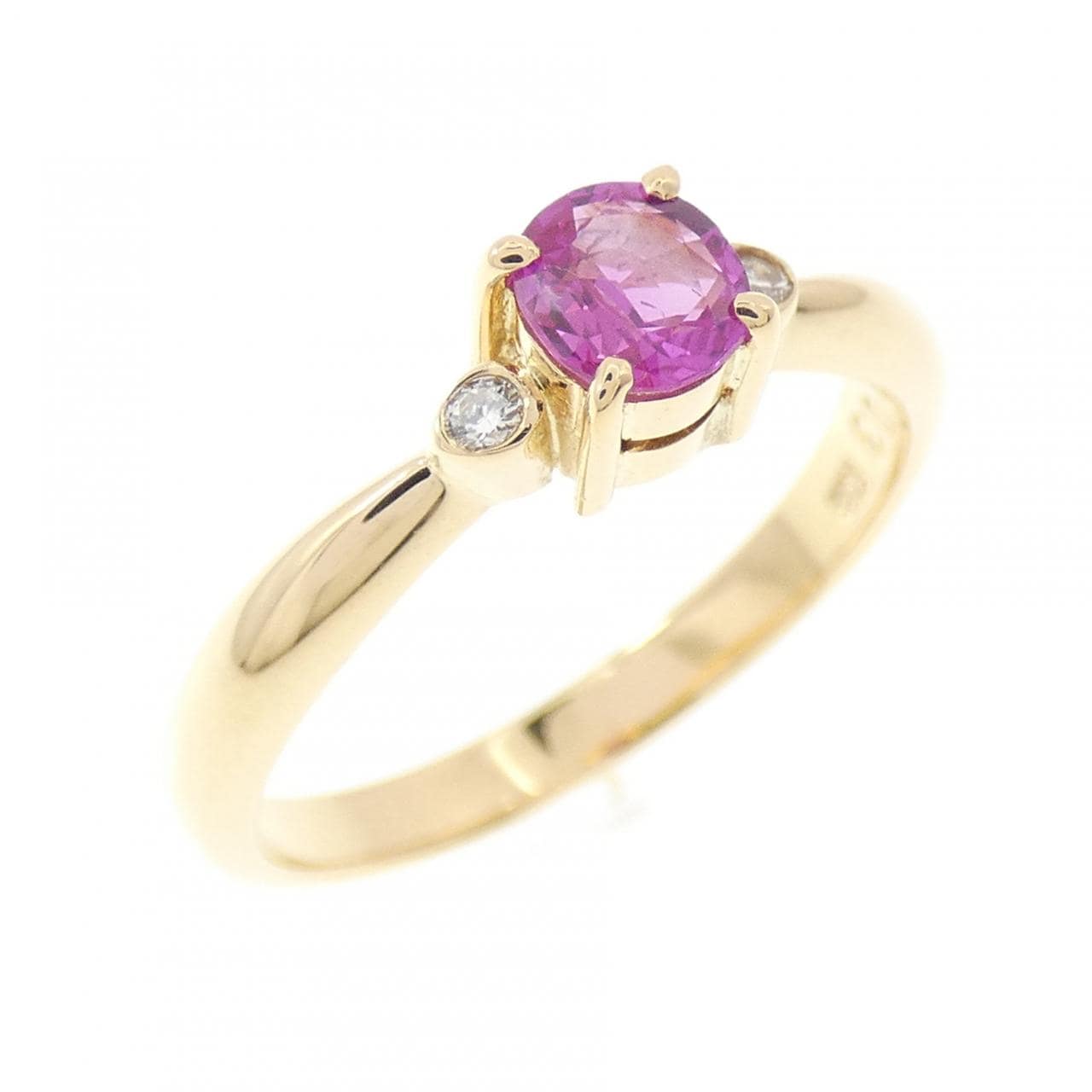 K18YG サファイヤ リング 0.37CT