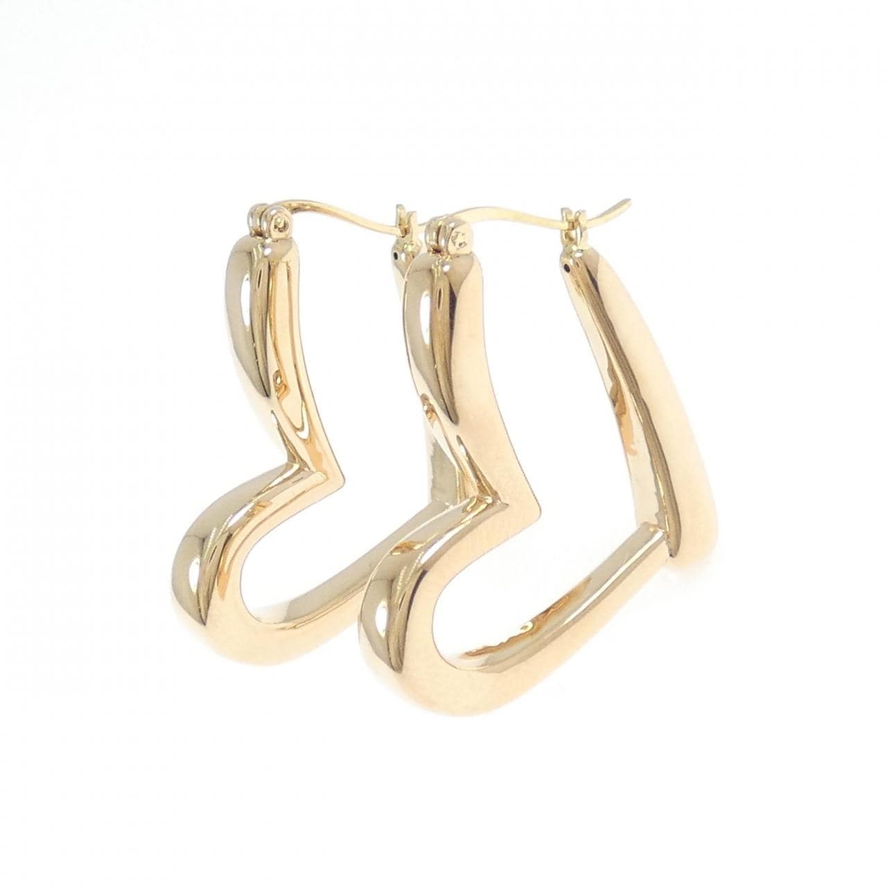 K18PG ハート ピアス