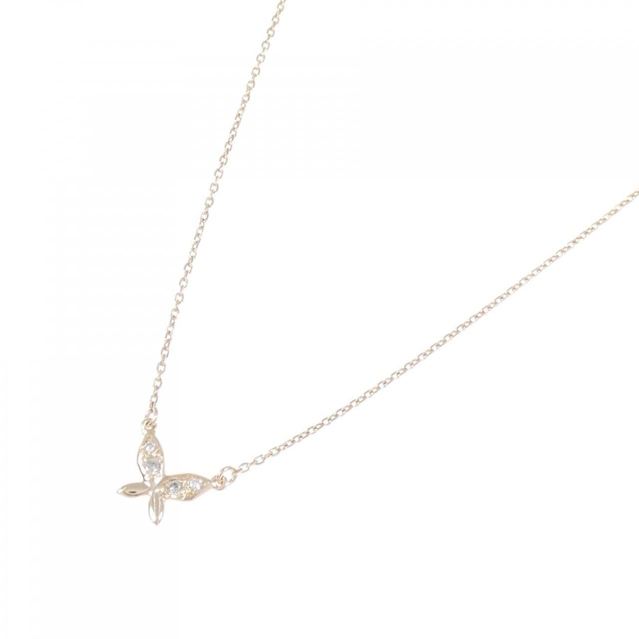 Agete蝴蝶鑽石項鍊 0.05CT