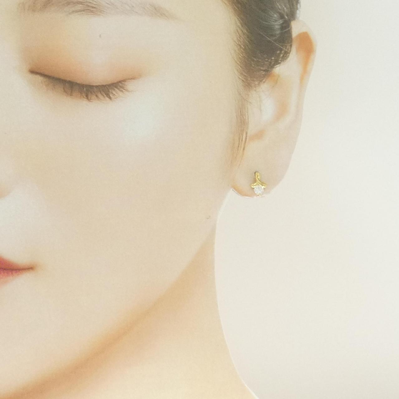 K18YG ダイヤモンド ピアス 0.31CT