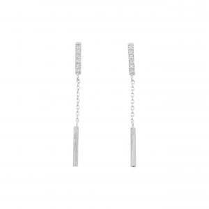 K18WG ダイヤモンド ピアス 0.10CT