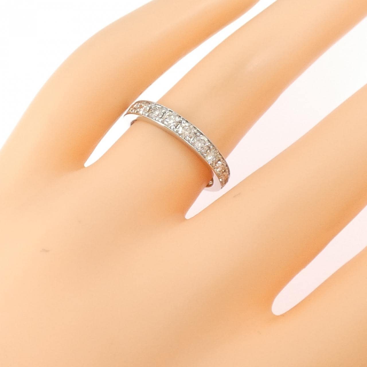 PT900 ハーフエタニティ ダイヤモンド リング 1.00CT