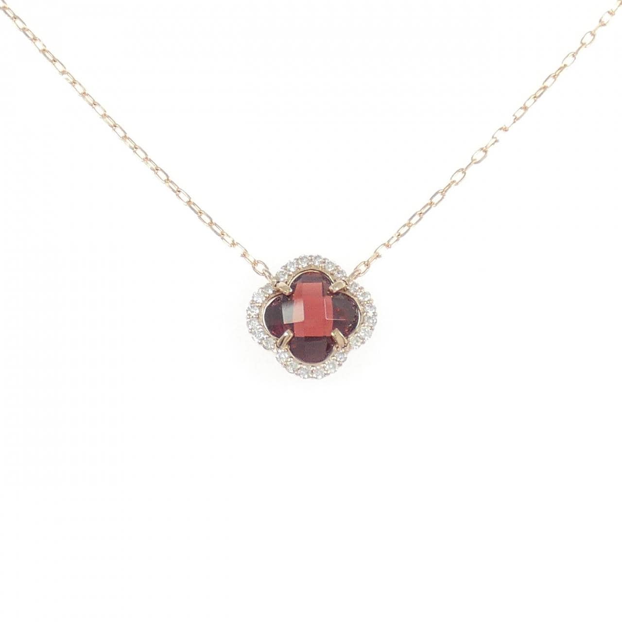 K18PG ガーネット ネックレス 1.71CT
