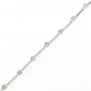 K18WG ダイヤモンド ブレスレット 1.02CT