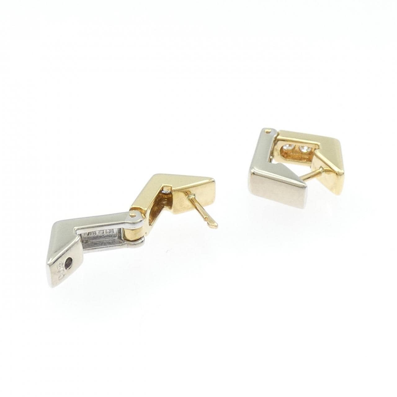 K18YG/K18WG ダイヤモンド ピアス 0.30CT