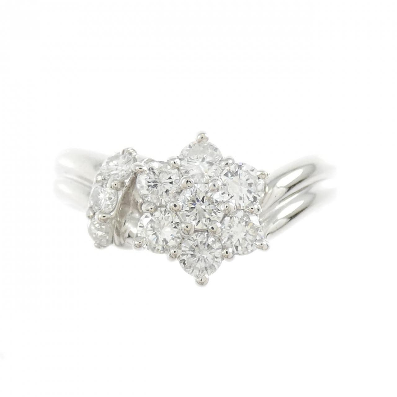 PT900 フラワー ダイヤモンド リング 0.56CT