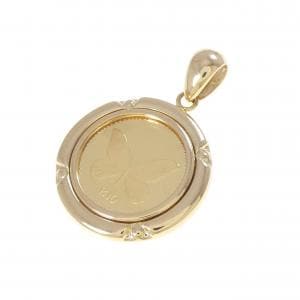 K18YG(枠) コイン ペンダント