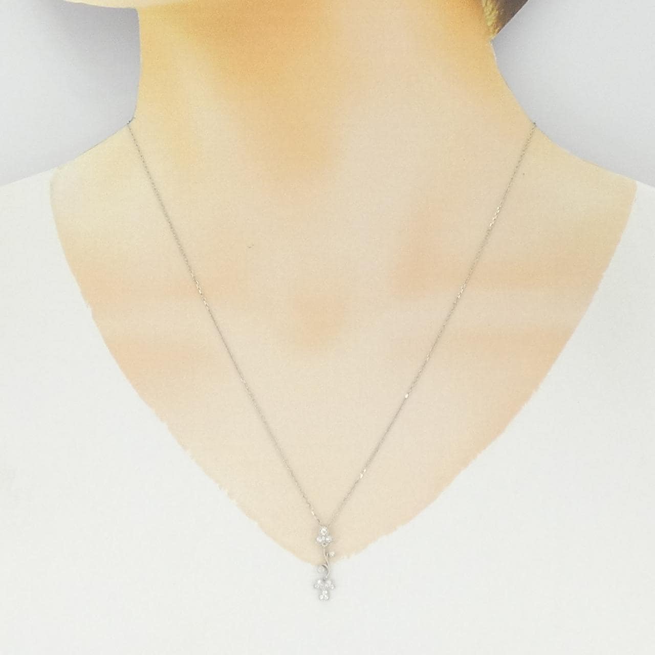 PT900/PT850 ダイヤモンド ネックレス 0.10CT