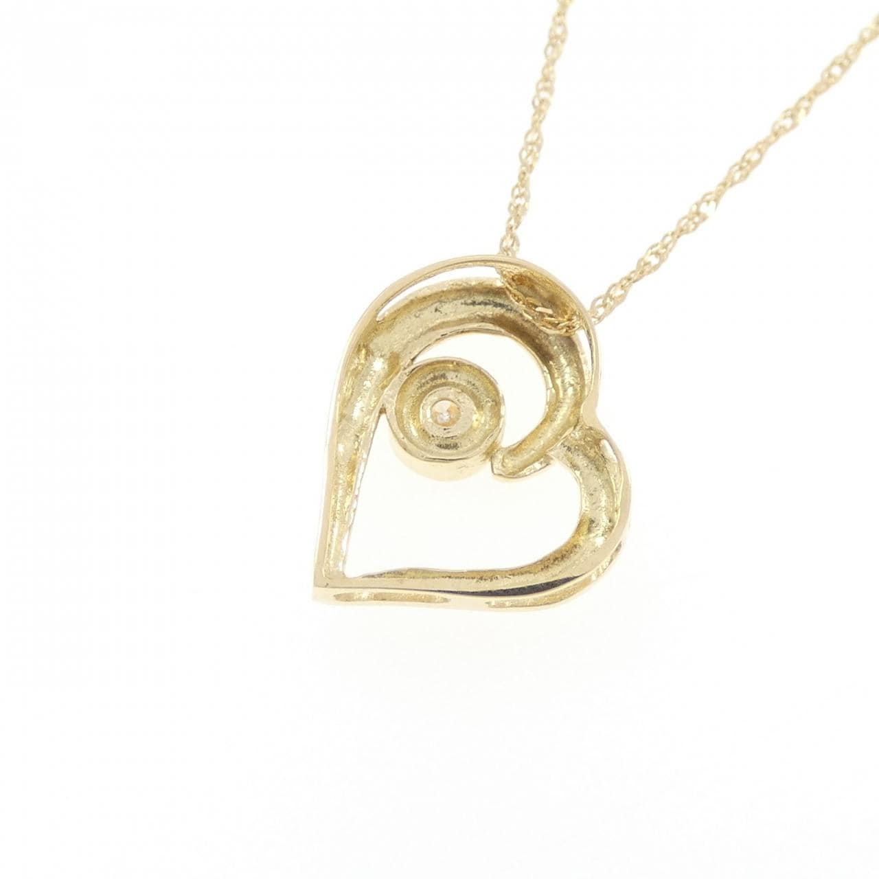 K18YG ハート ダイヤモンド ネックレス 0.05CT