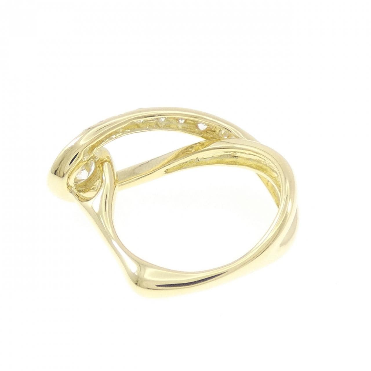 K18YG ダイヤモンド ピンキーリング 0.41CT