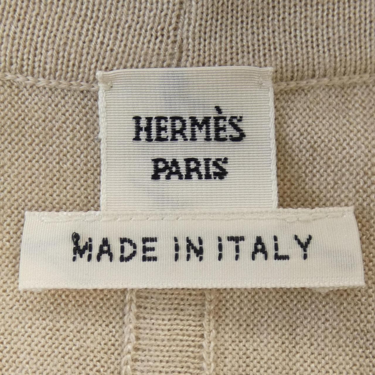 エルメス HERMES BRANDEBOURGS *06-7753 ツイルレーヌ. ロングカーディガン