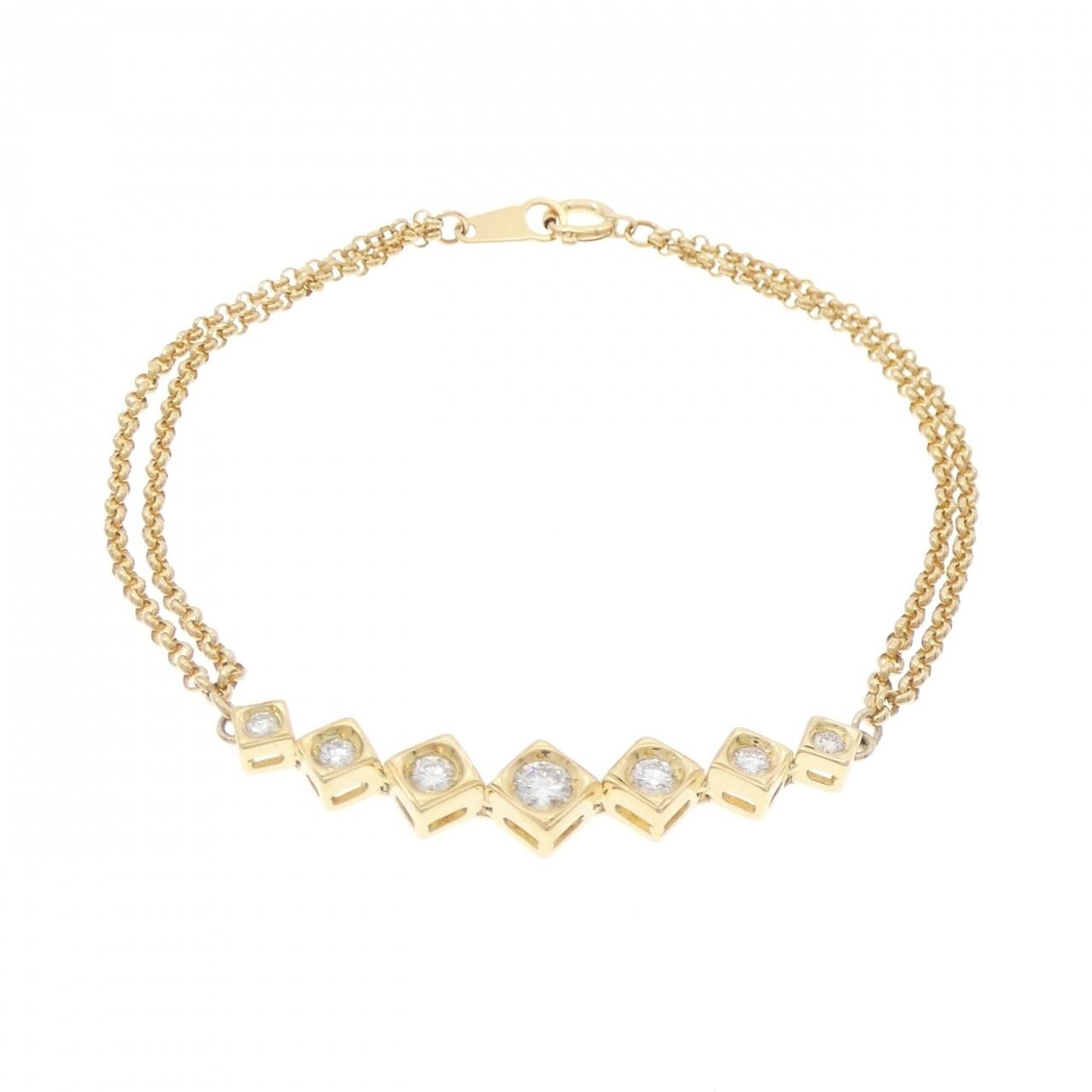K18YG ダイヤモンド ブレスレット 0.31CT