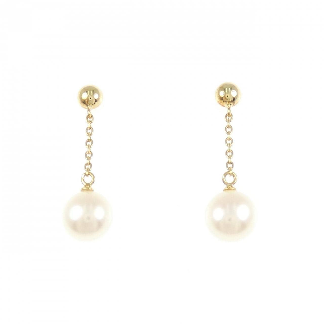 K18YG 淡水パール ピアス