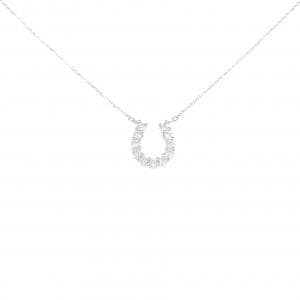 【新品】PT900/PT850 ホースシュー ダイヤモンド ネックレス 0.312CT