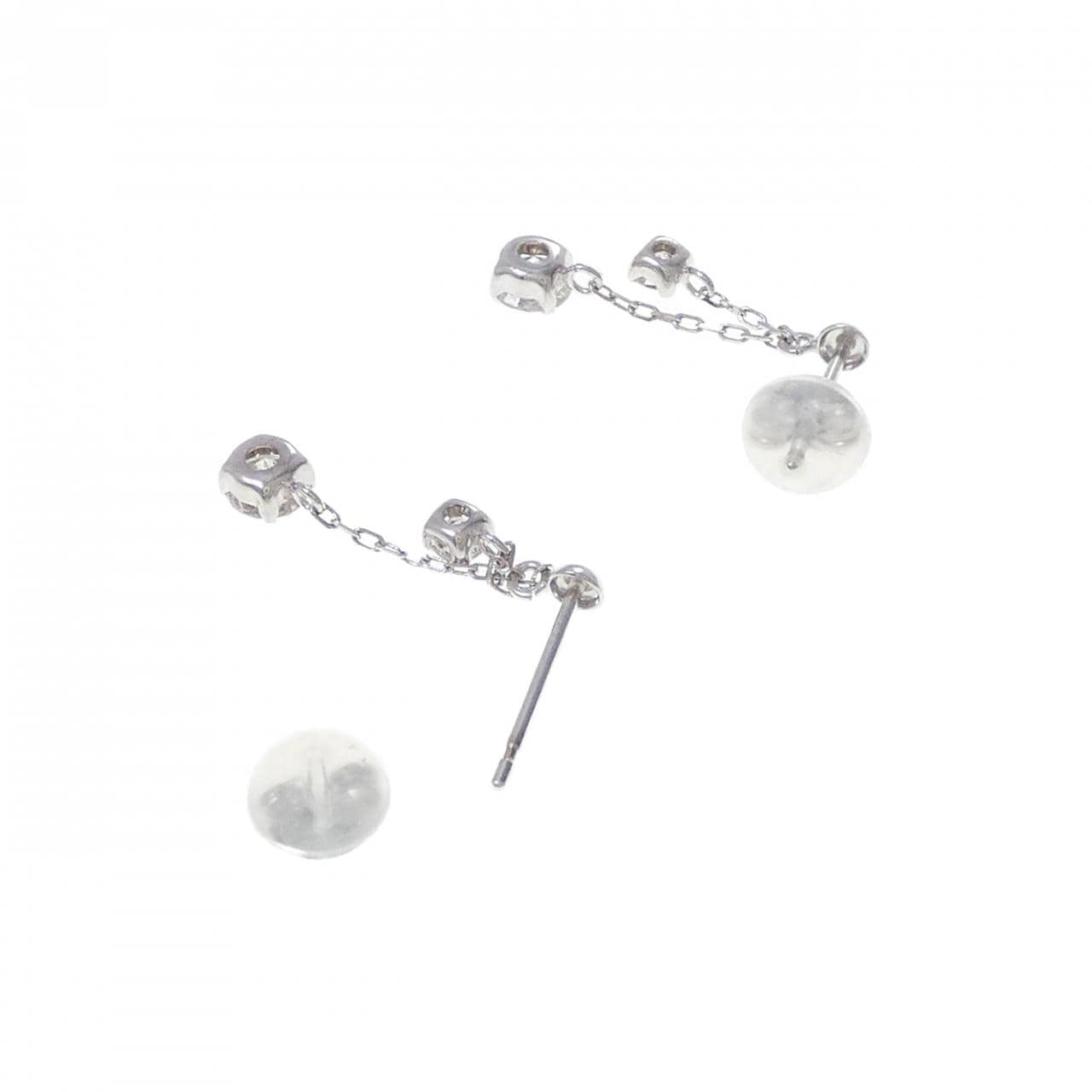 【新品】K18WG ダイヤモンド ピアス 0.50CT