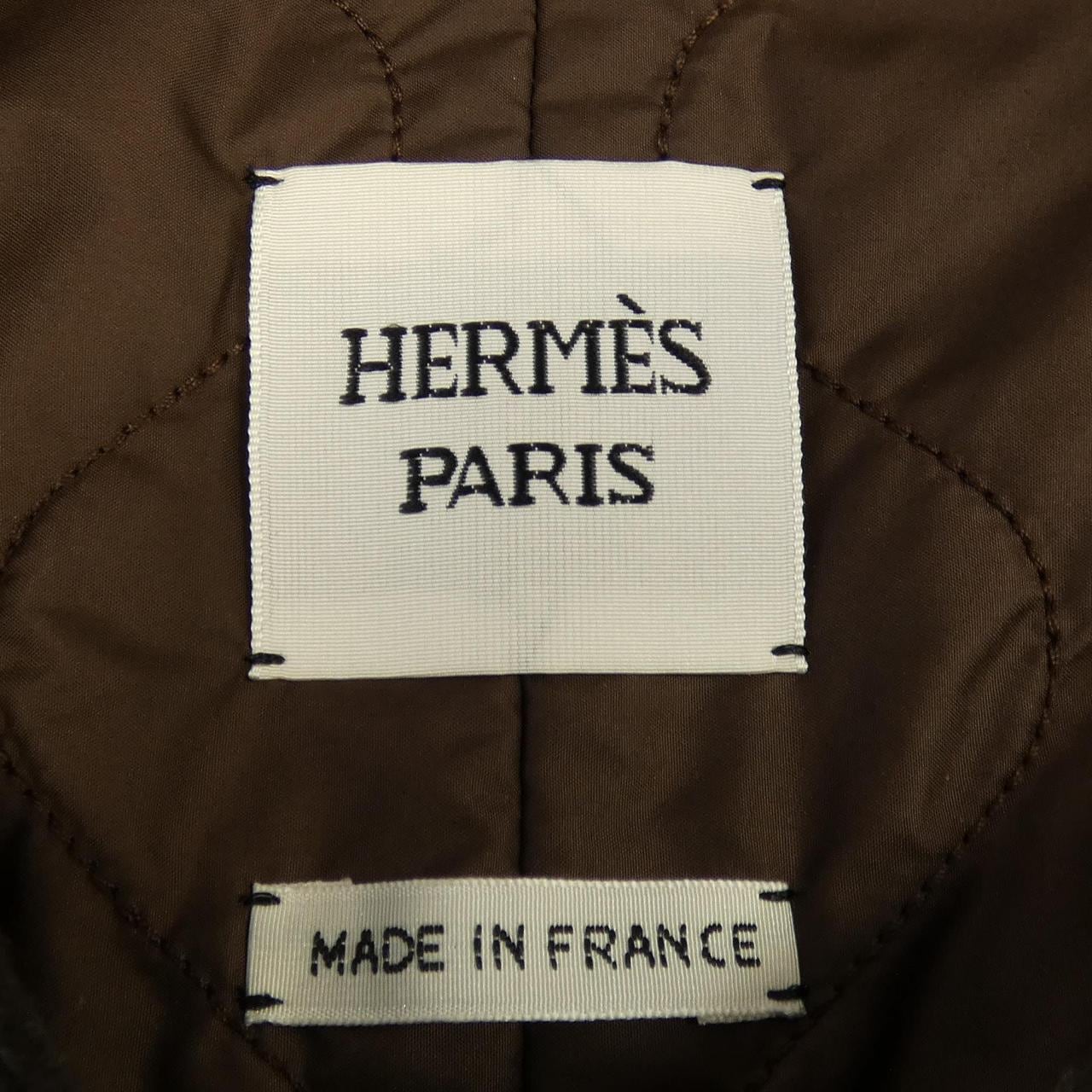 エルメス HERMES クルー ド セル トワルプリュム 3H0124DH ロングベスト