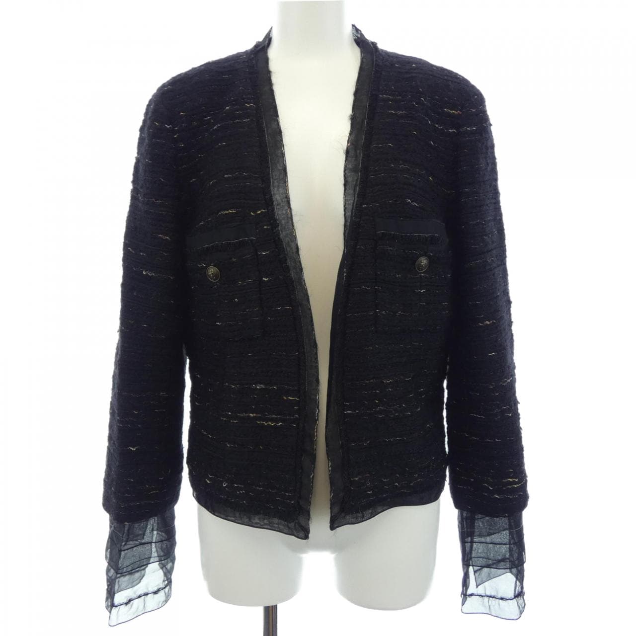 【ヴィンテージ】シャネル CHANEL P24748W03421 04A. ノーカラージャケット