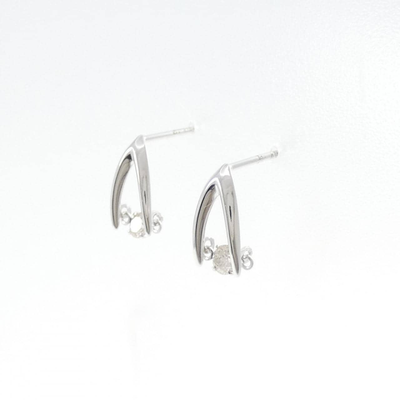K18WG ダイヤモンド ピアス 0.20CT