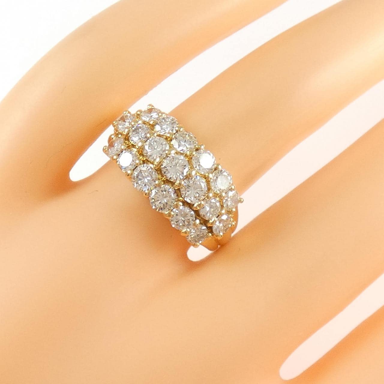 K18YG ダイヤモンド リング 2.02CT
