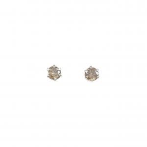 PT900 ソリティア ダイヤモンド ピアス 0.20CT