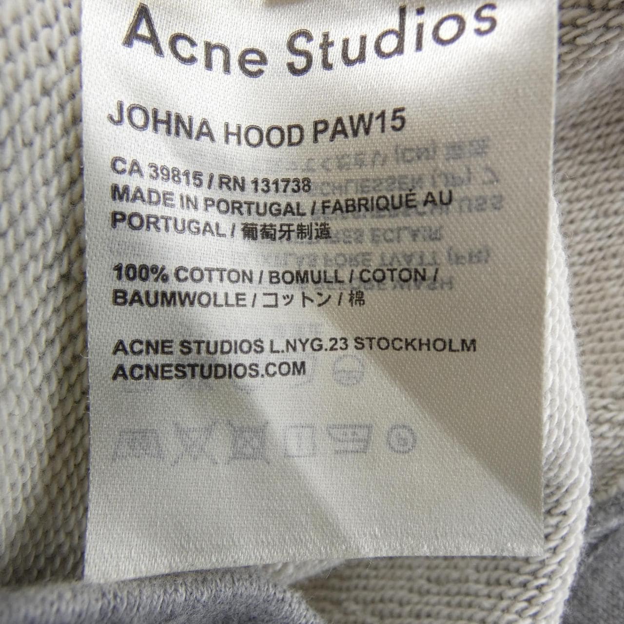 アクネストゥディオズ ACNE STUDIOS パーカー