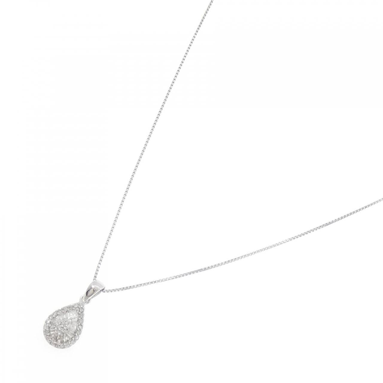 K18WG ダイヤモンド ネックレス 0.20CT