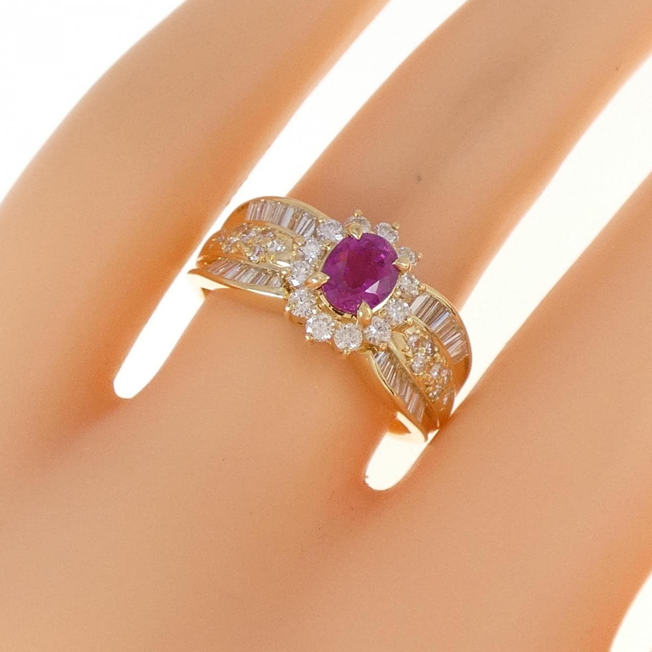 K18YG Ruby Ring 0.36CT